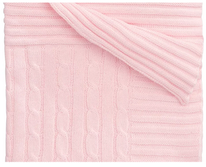 Cable Knit Blanket (Pink)