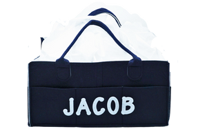 Diaper Caddy (Navy/White)