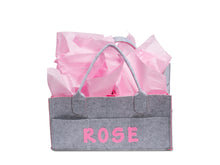Load image into Gallery viewer, Diaper Caddy (Gray/Pink)
