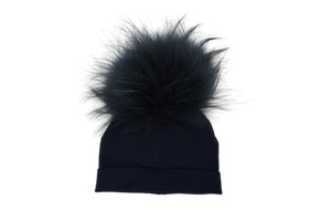 Navy Fur winter hat