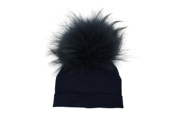 Navy Fur winter hat